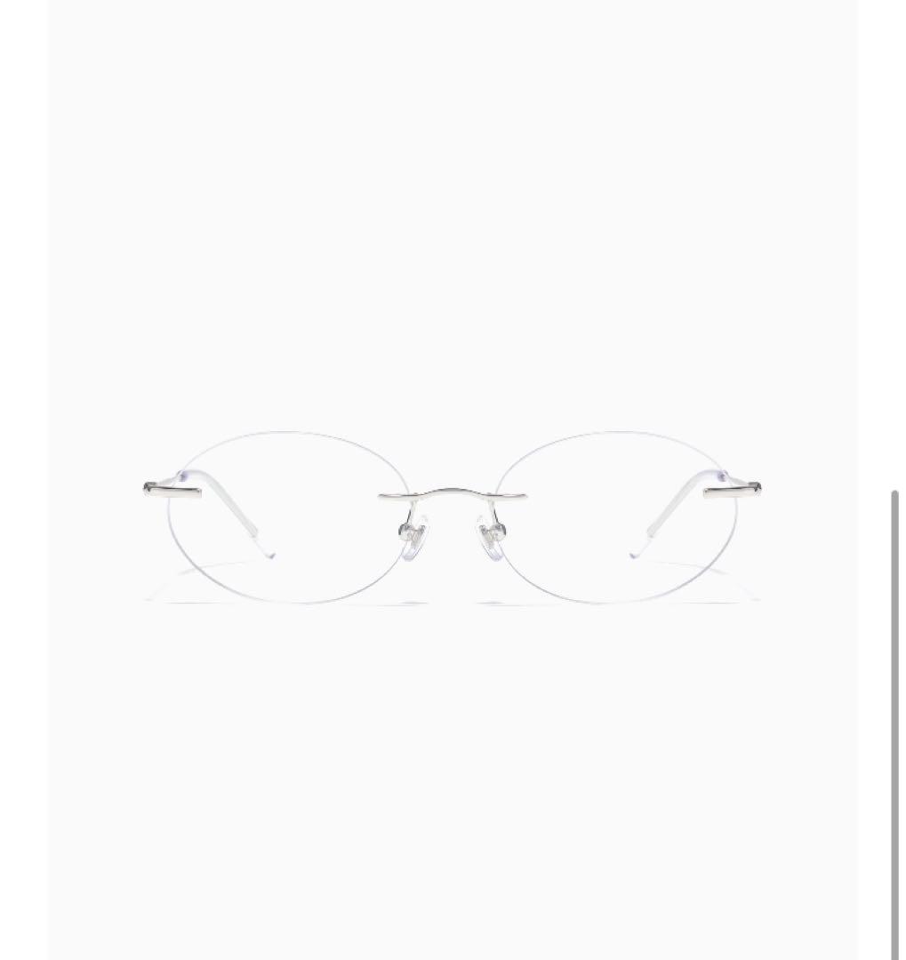 リムレス　メガネ　JINS 度有り