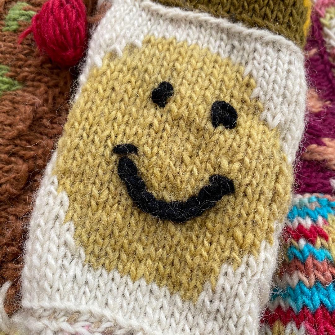 未使用品 EL RODEO エルロデオ パッチワーク ニット コート ニコちゃん