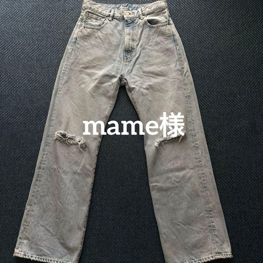 パンツ BLACK BY MOUSSY damage straight denim