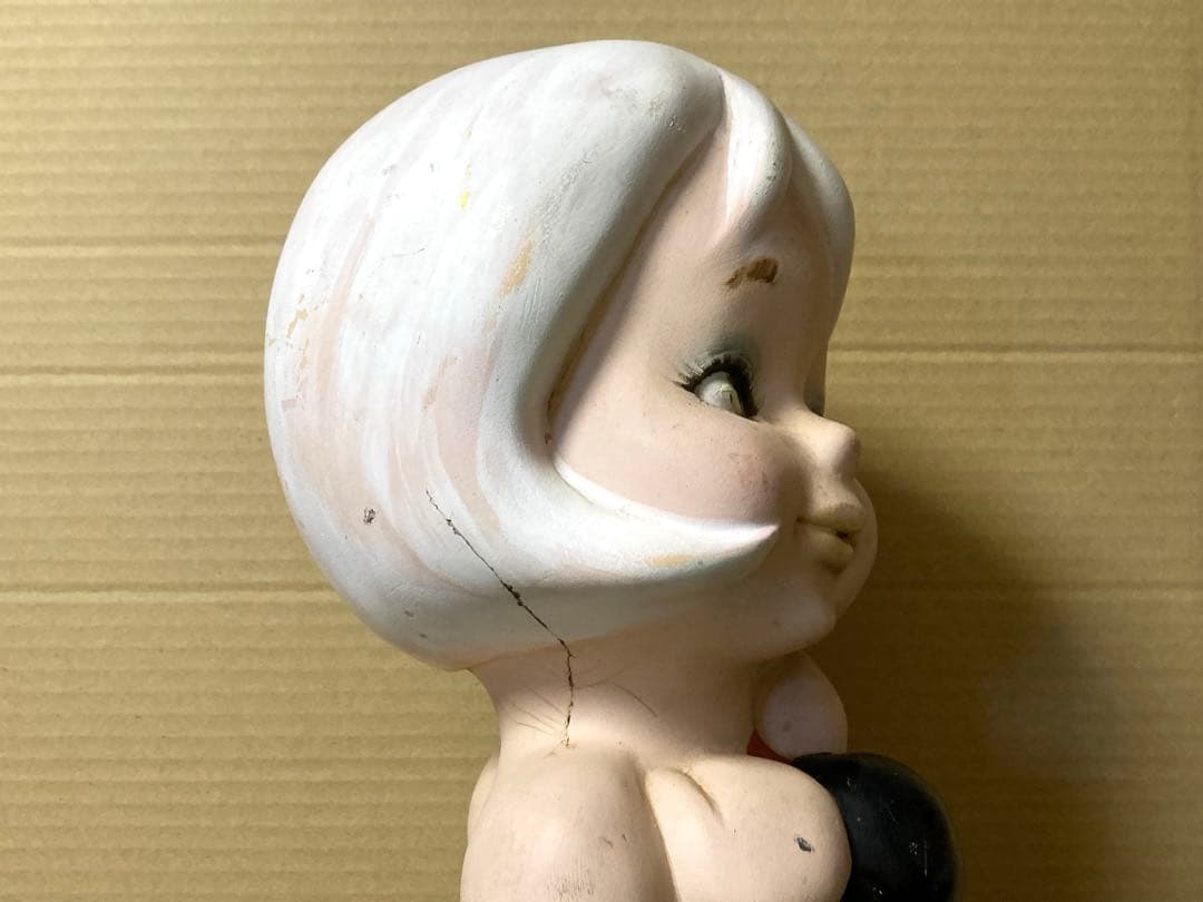 60年代 アンティーク 美少女 美女 ダンベル ボディビル フィギュア 当時物