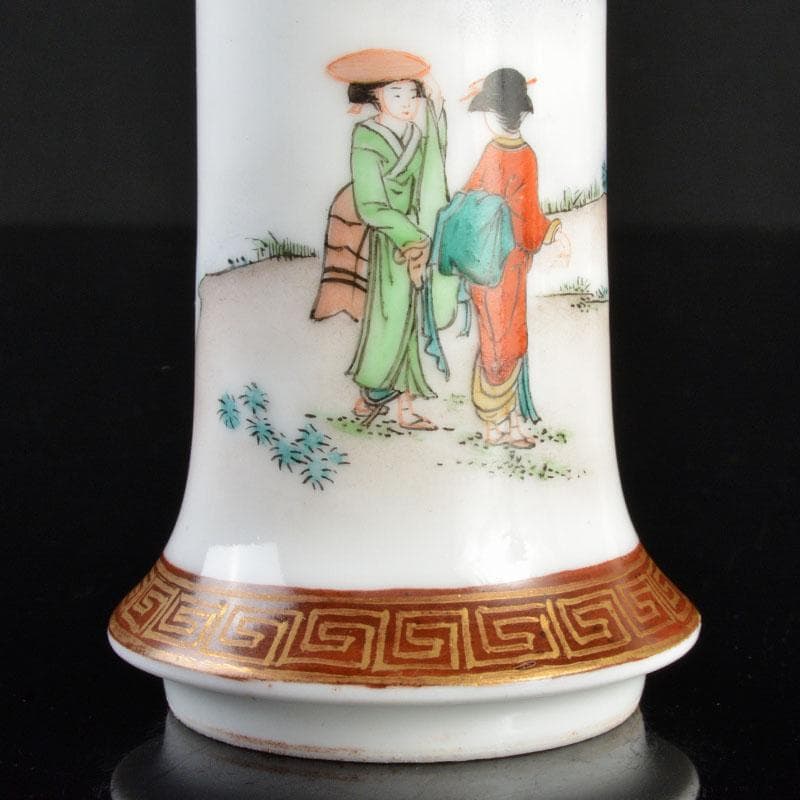 九谷焼 金栄堂 色絵金彩 山水人物文瓶 V R4800 - メルカリ