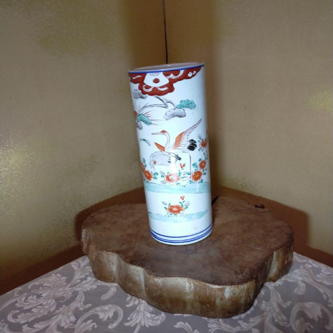 ２２１２骨董　江戸後期から明治初期 　色絵寸胴陶器 楽天市場】花蝶文様 大皿 0262江戸時代～明治時代 伊万里 染付 手描き