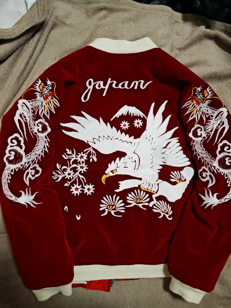 未使用近 BILLVAN２面用 別珍 日本限定 ワニ ワシ スカジャン 美品