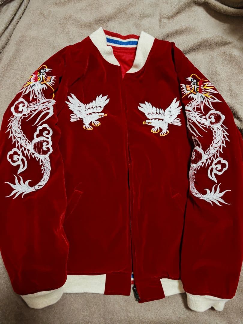 未使用近 BILLVAN2面用 別珍 日本限定 ワニ ワシ スカジャン 美品