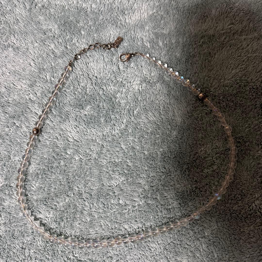 ファイテン　チタン水晶ネックレス 3mm玉(40cm+5cm）