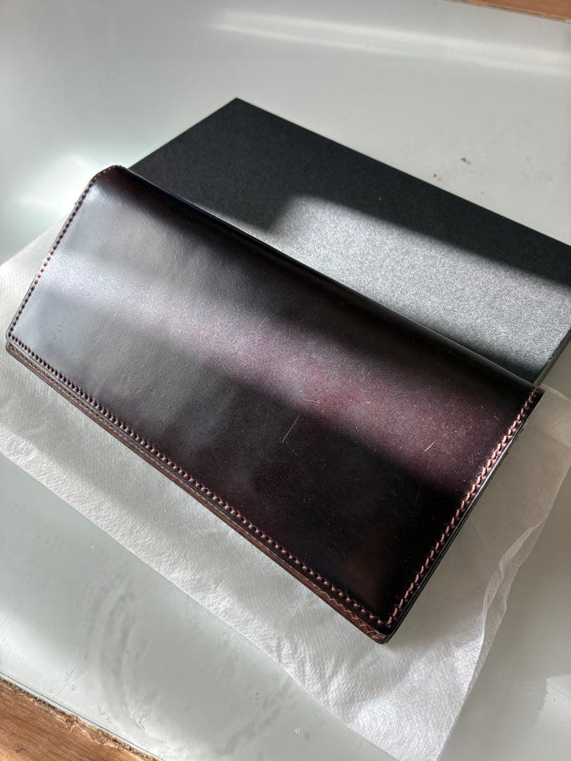 万双　ダブルホーウィン 長財布（小銭入付） （ナンバー8バーガンディー）
