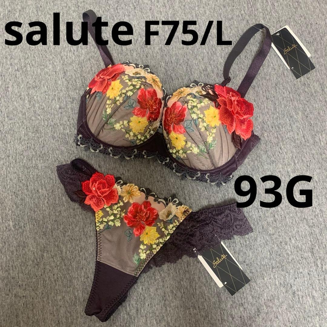 【新品】WACOAL salute サルート、下着上下、F75/L、93G サルート（SALUTE） Salute 20グループ 20G ワコール Wacoal
