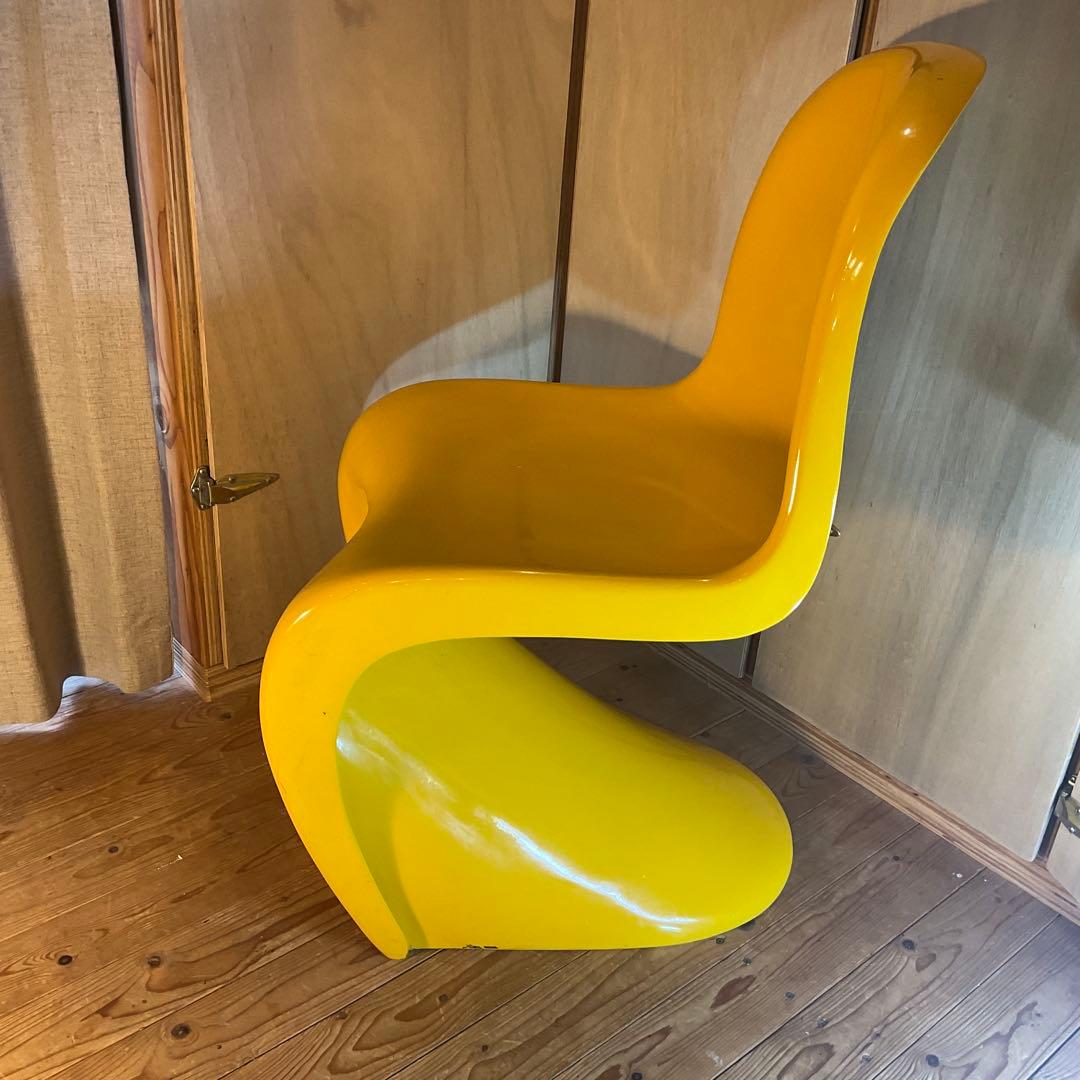 希少 パントンチェア クラシック リプロダクト？ 艶ありイエロー ビンテージ