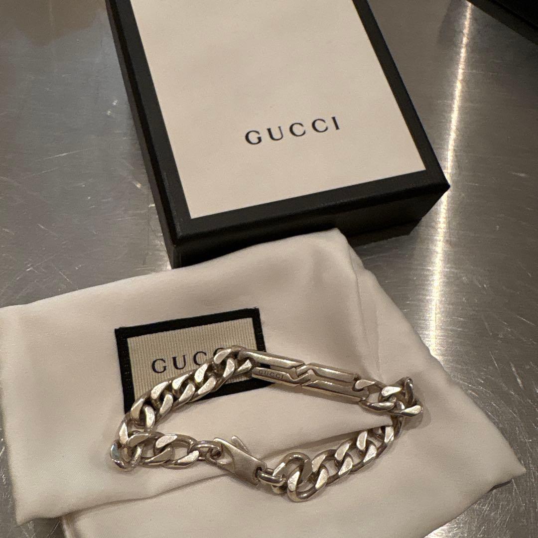 GUCCI シルバー チェーンブレスレット 18cm