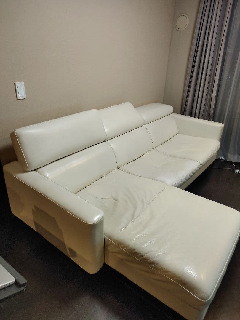 沢*庵様 【江東区引取り限定！】イタリア製sofitalia ホワイトレザー L