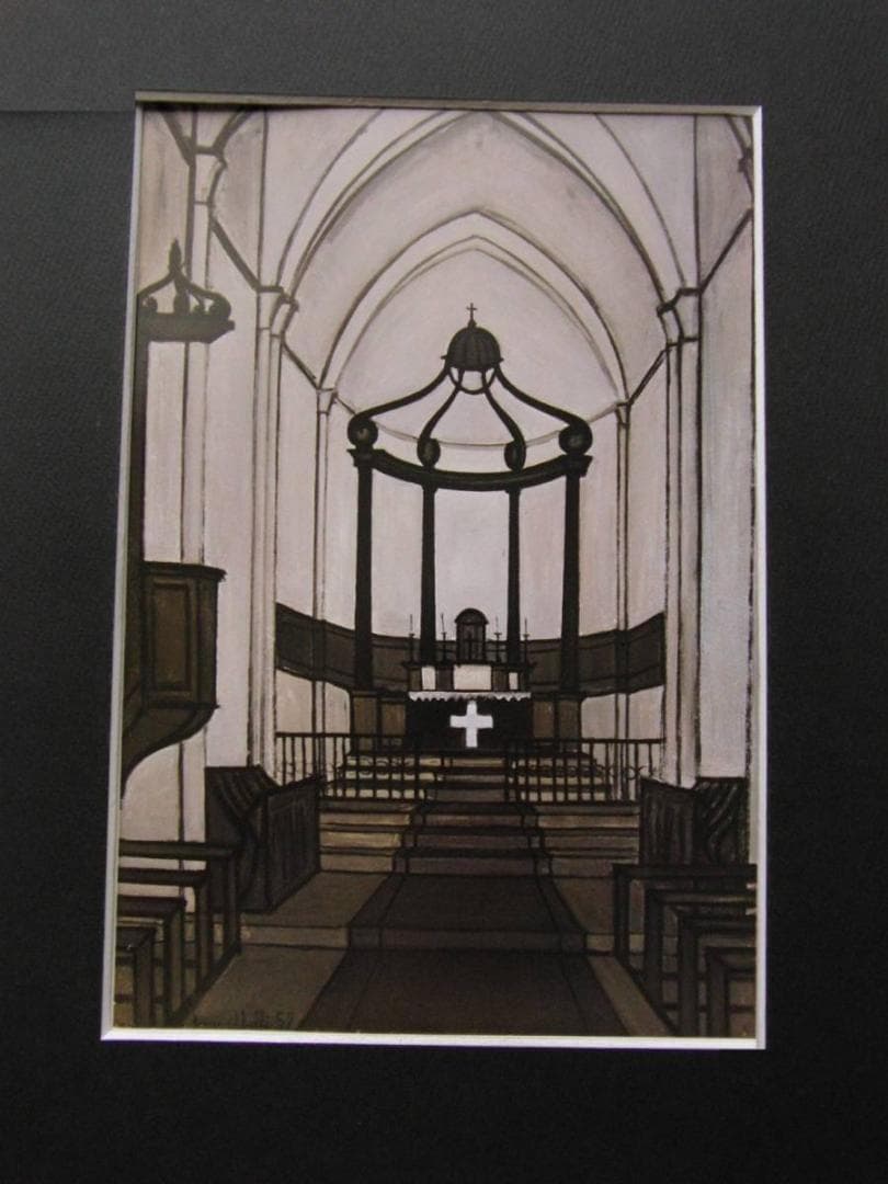 ベルナール・ビュッフェ【Interieur d'eglise】