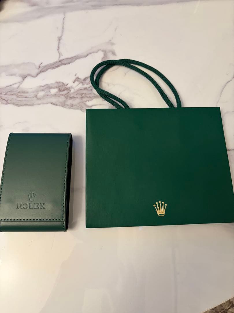 ROLEX グリーンレザーケース - メルカリ