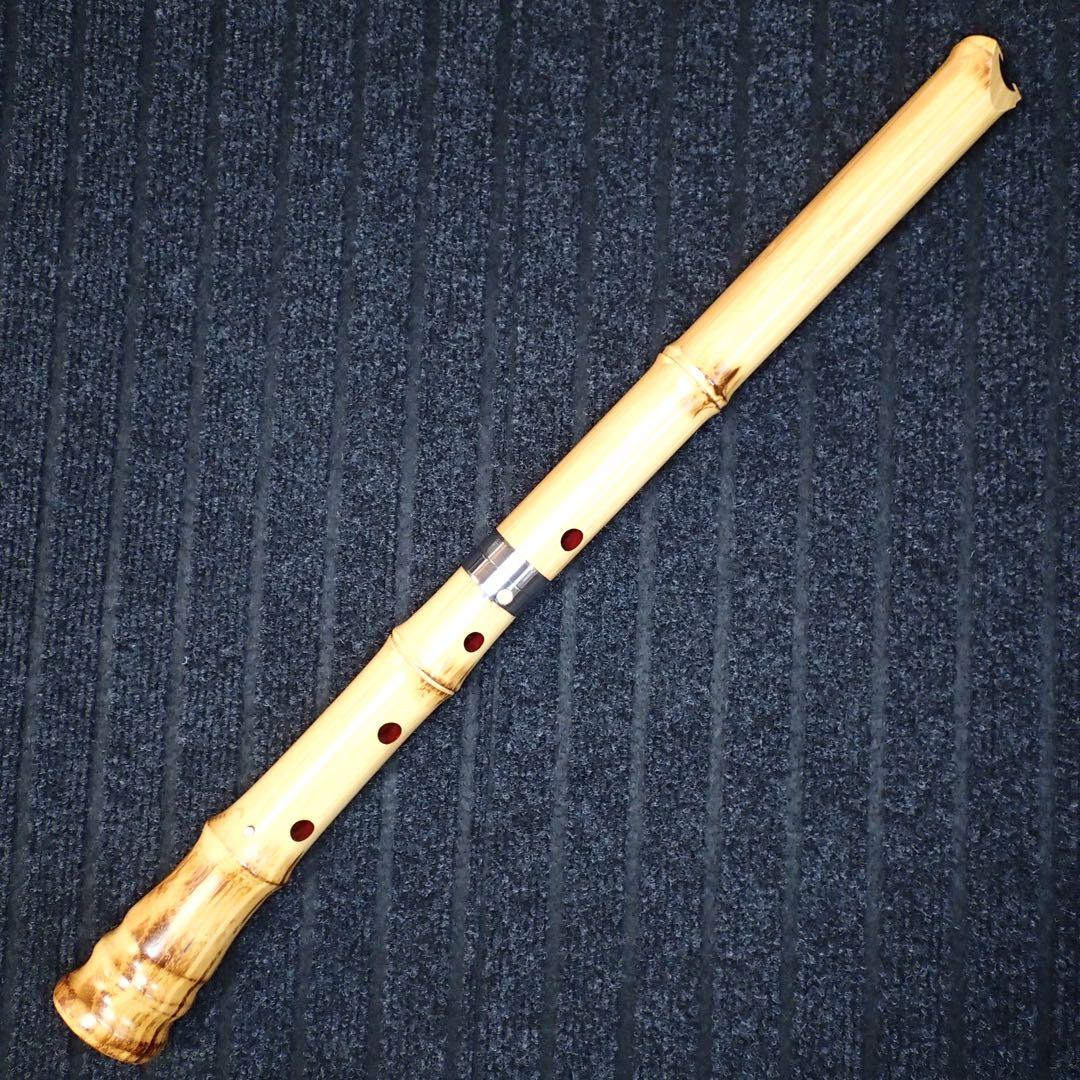 尺八 銘管 蝴蝶 1尺９寸(C♯管)七孔 品番0153