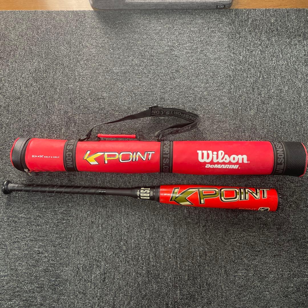 Wilson K POINT 軟式バット ケース付き Wilson（ウイルソン） 即納可☆ 【Wilson】ウィルソン ディマリニ 一般