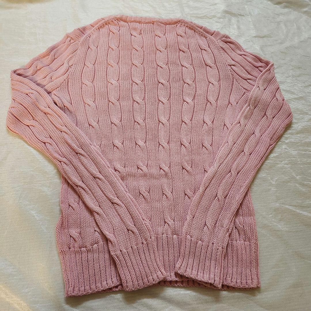 極美品】ポロラルフローレン ケーブルニット 大人気カラー 桜色 ピンク