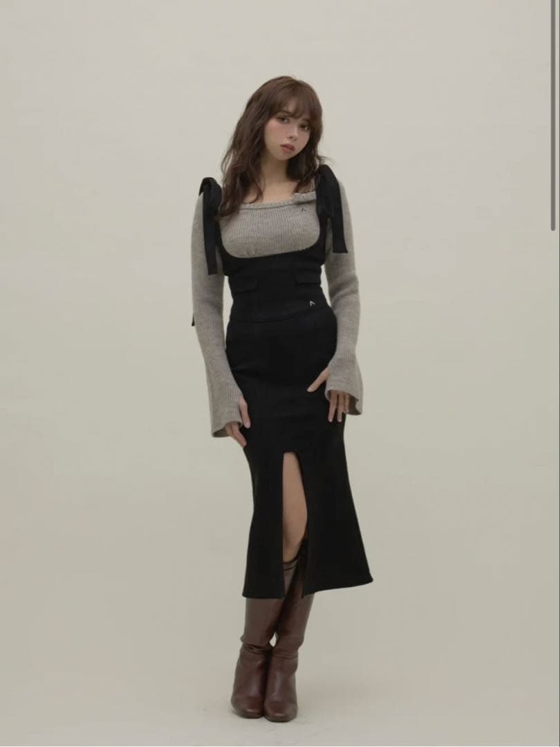 スカート andmary Dorothy rompers skirt (black) ANDMARY】Dorothy rompers skirt