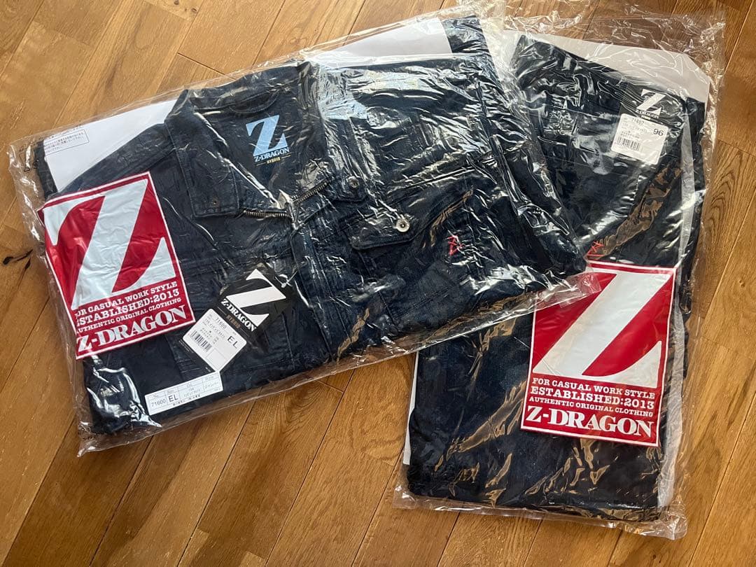 だい　パンツ2、ジャンパー1 Z-DRAGONの作業着上下セット Z-DRAGON 上下セット 作業着 デニム ストレッチジャンパー＆ノータック
