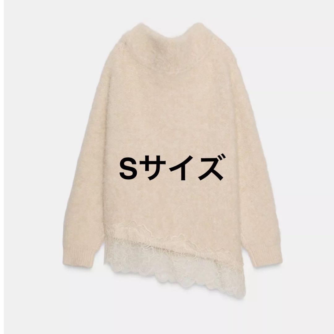 zara レースコンビニットセーター S - メルカリ