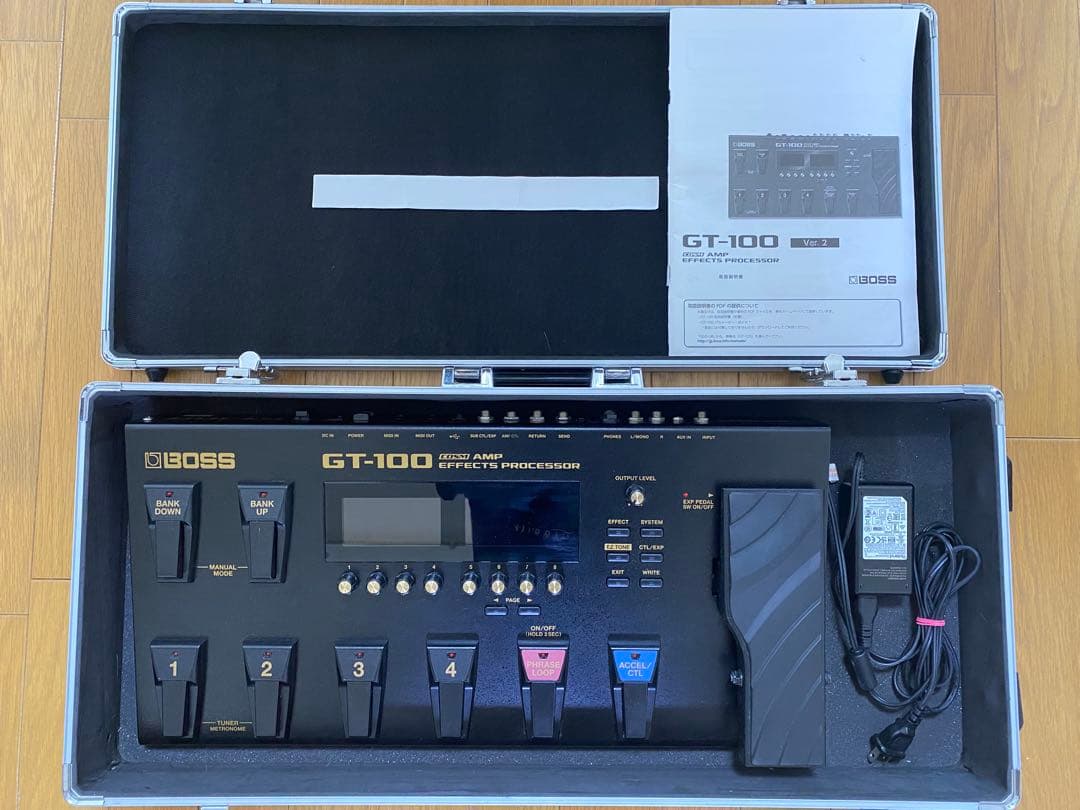 YAMAHA、BOSS GT-100 純正ACアダプタ　エフェクターケース 純正ケース／アダプタセット】Boss(ボス) ／ GT-1 - マルチ