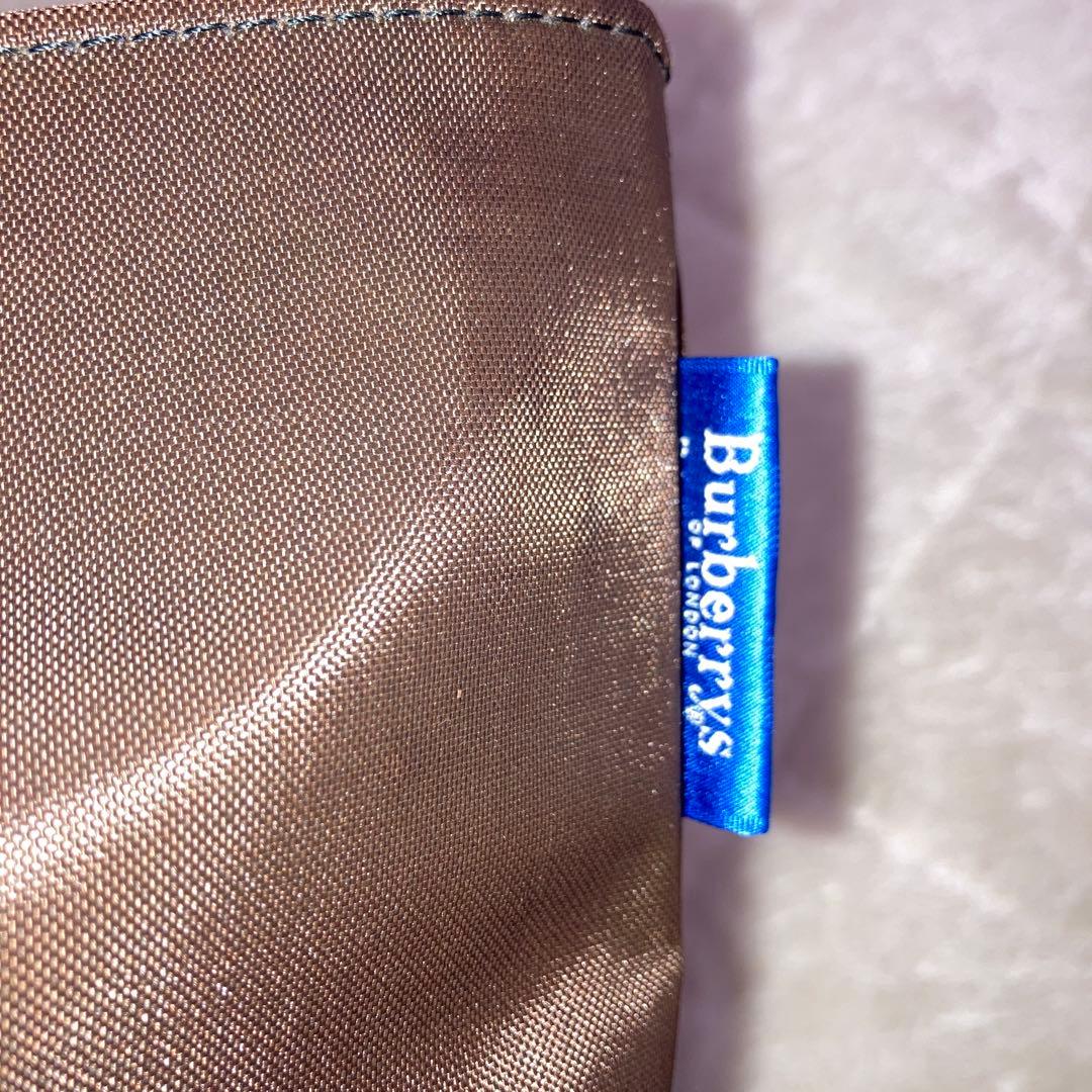 極美品 バーバリー トートバッグ ナイロン／レザー ダークブラウン