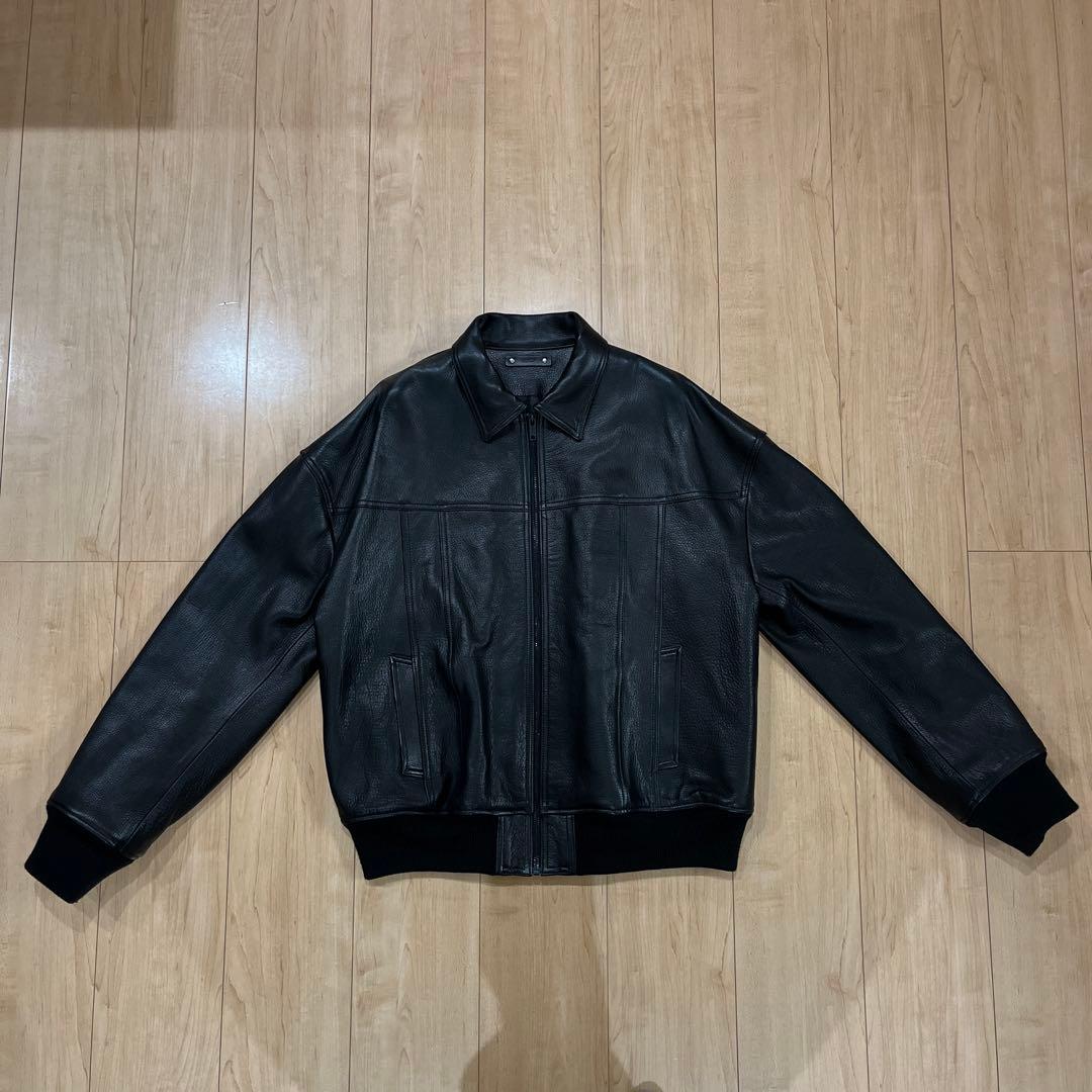 ジャケット・アウター MINEDENIM 23ss Leather Zipup Loose JKT