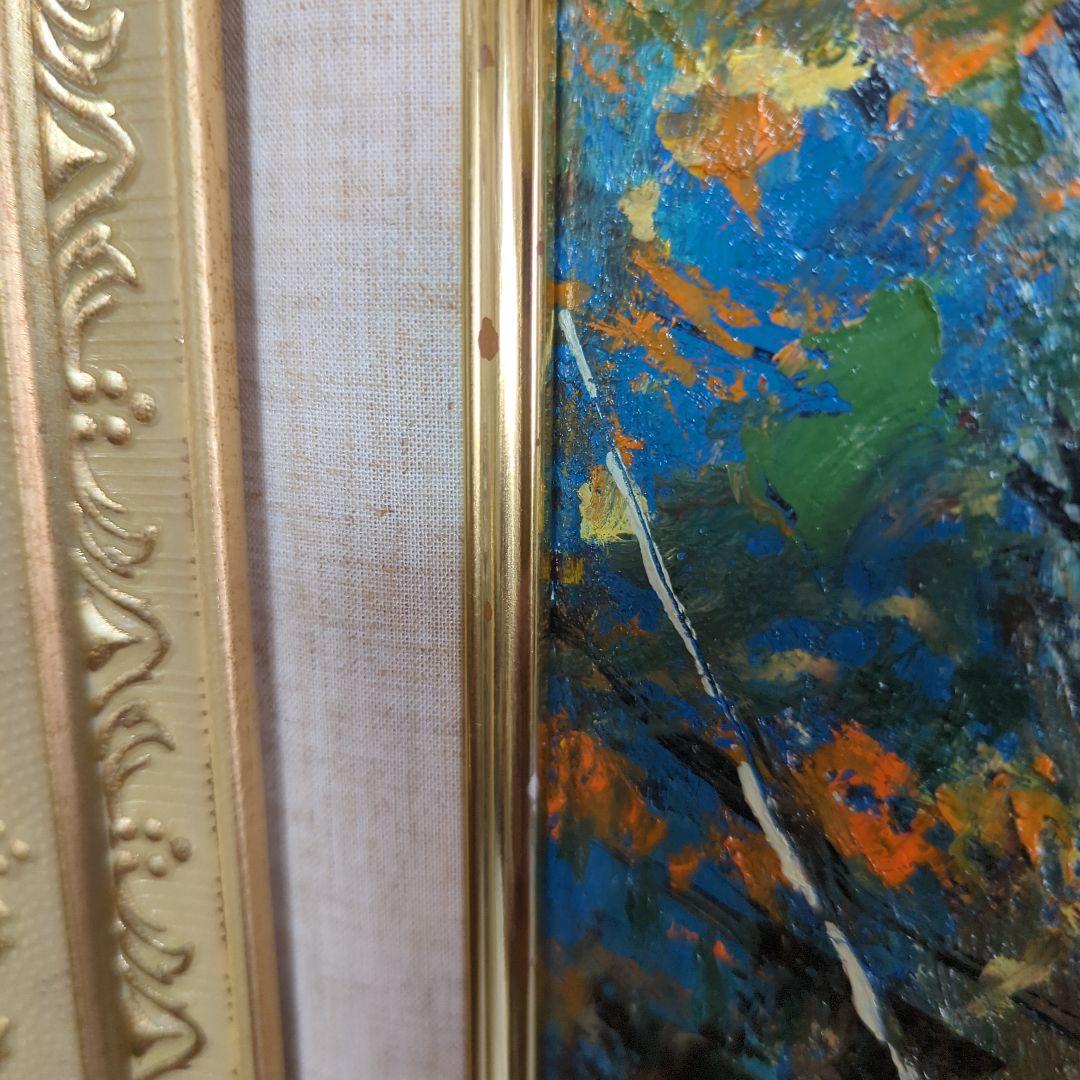 F10号油彩画 「恩原湖畔の白樺」No.48