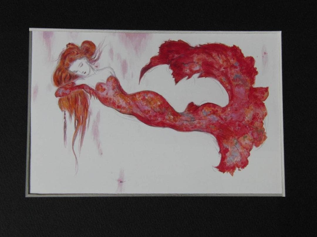 天野喜孝、ノイシュとディアドラ、希少な額装用画集画、新品高級額装付、状態良好 天野喜孝、ノイシュとディアドラ、希少な額装用画集画、新品高級額装付