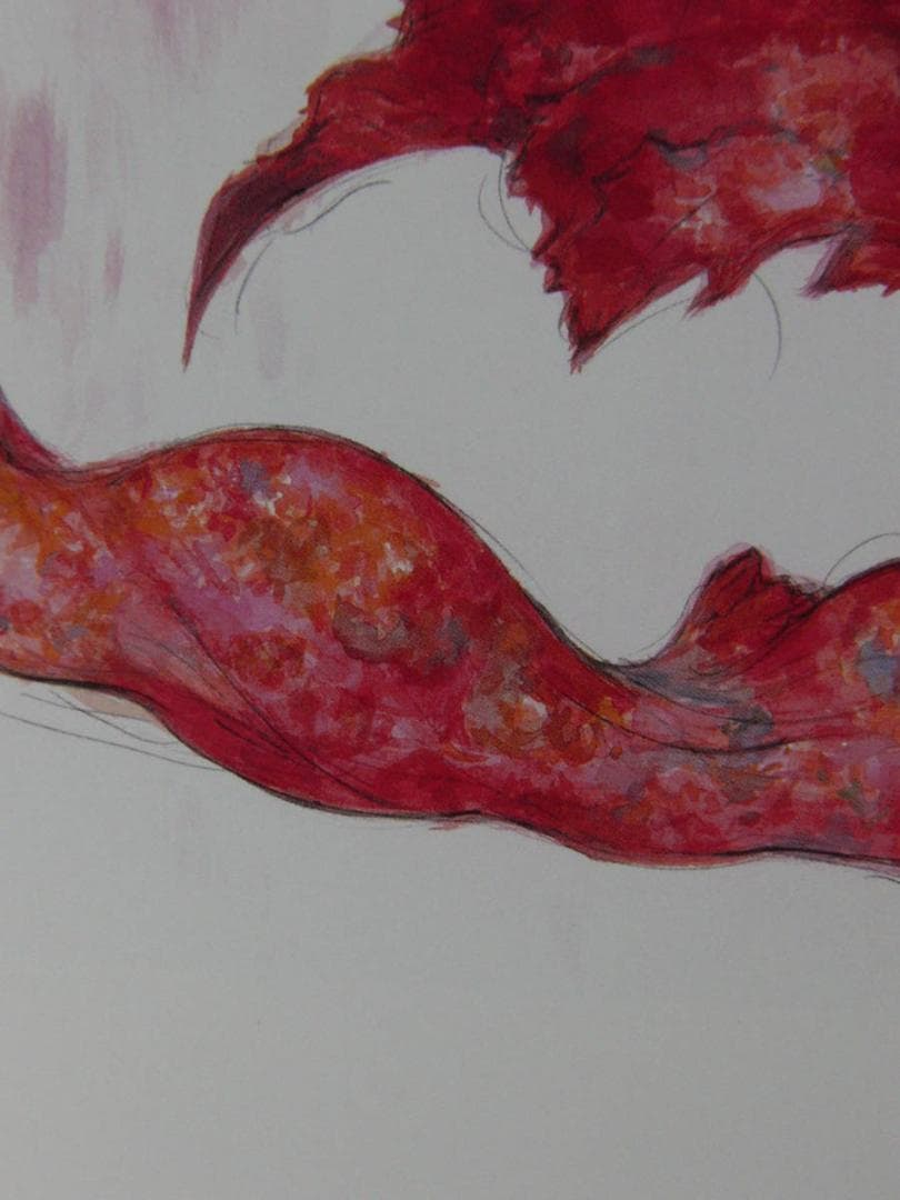 天野喜孝、ノイシュとディアドラ、希少な額装用画集画、新品高級額装付