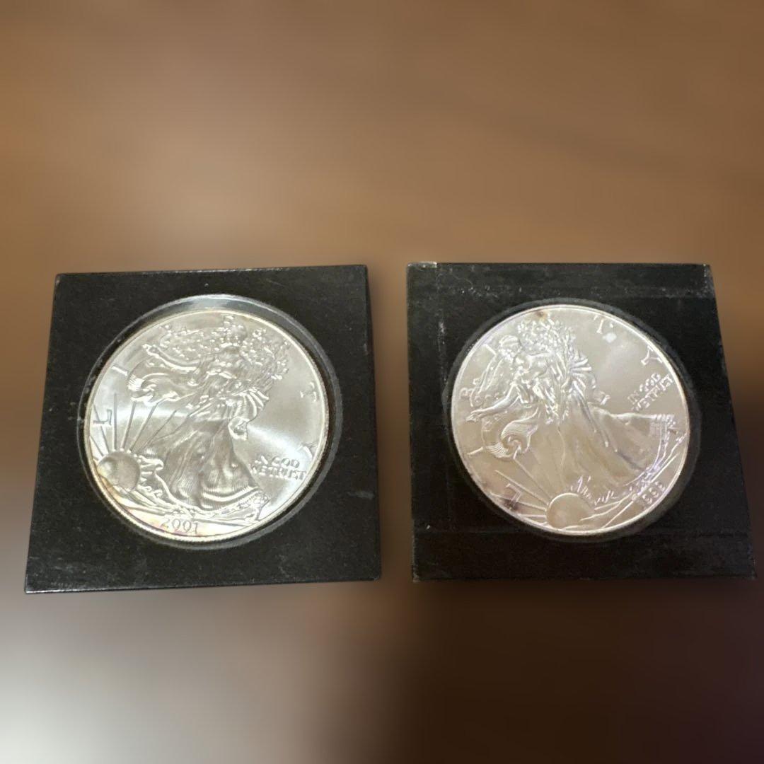 2001年 アメリカ合衆国 1ドル銀貨 1オンス2枚 2001年 アメリカ 1ドル銀貨 バッファロー MS68 SEGS｜Yahoo!フリマ（旧