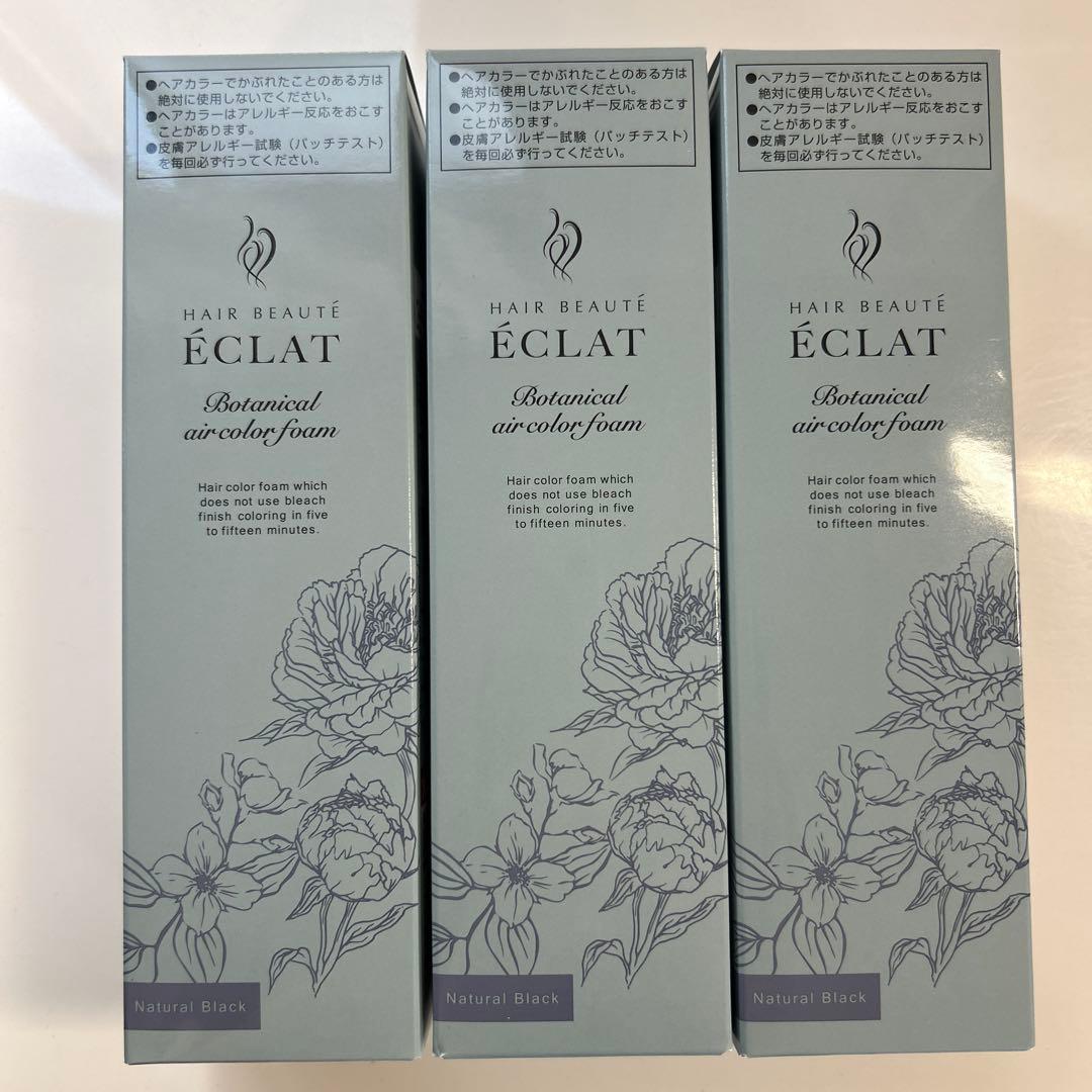 ヘアボーテ エクラ ボタニカルエアカラーフォーム up ナチュラルブラック 3本