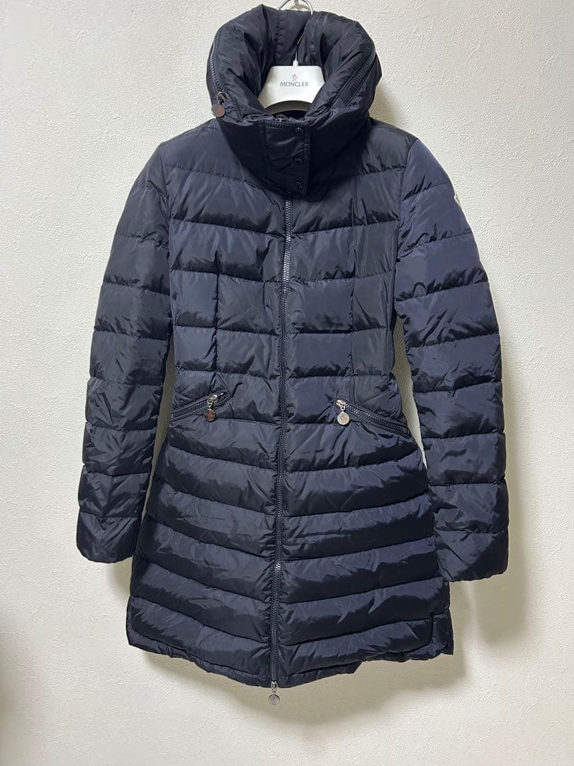 美品MONCLERモンクレールFLAMMETTEフラメッテ ダウンコートネイビー