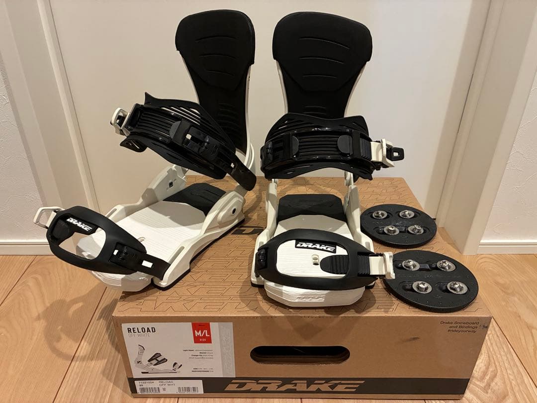 DRAKE RELOAD ビンディング M/L ホワイト/ブラック