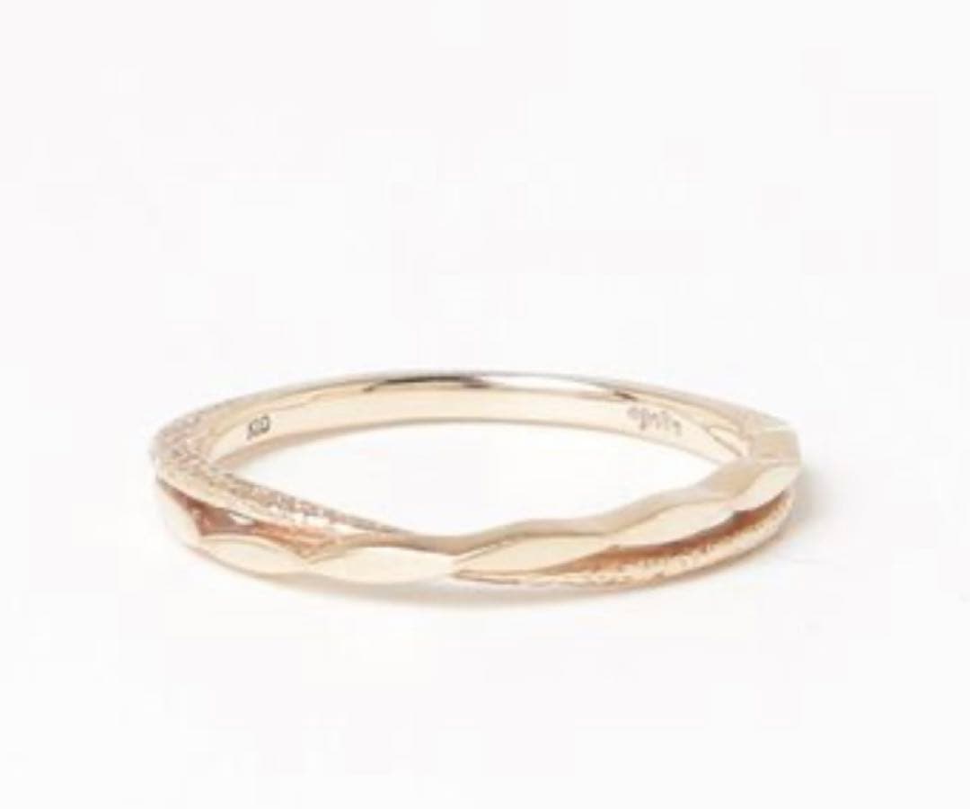 【美品】ageta k10 刻印有　ピンキーリング　３号