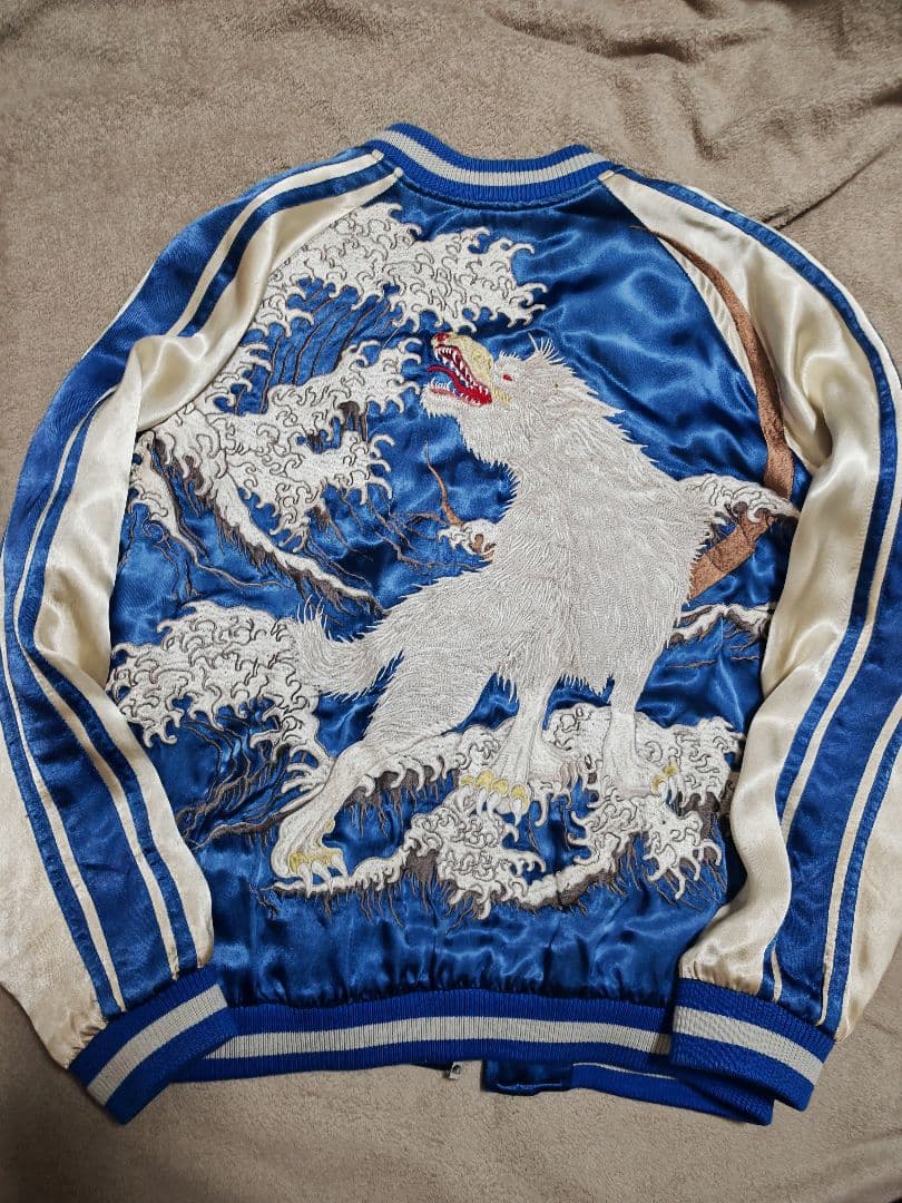 SATORI ２面用 狼 日本限定 スカジャン vintage レーヨン