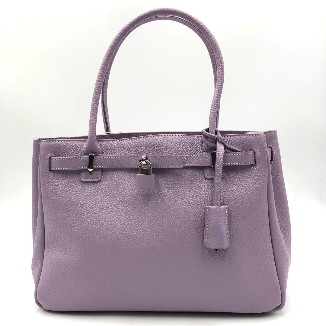 希少色 極美品 傳濱野 ミーティア ハンドバッグ トート 鍵付 レザー