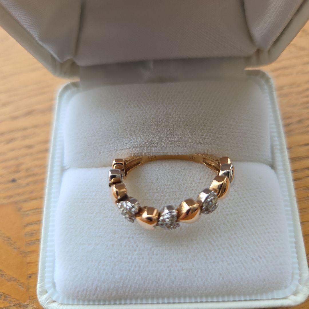 GSTV 購入 18K総量7gハート型ゴールドトーンリング - メルカリ