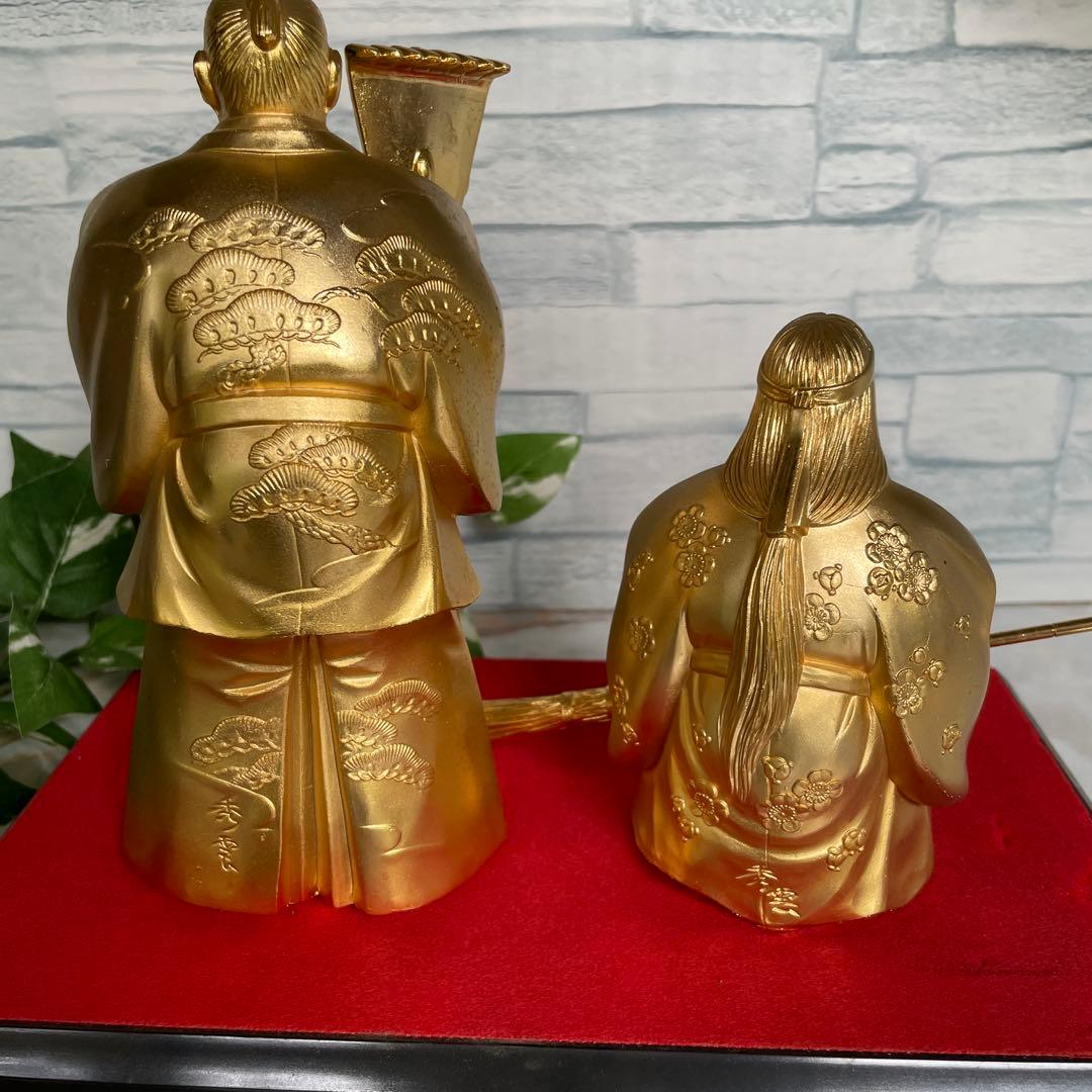 日本伝統縁起美術工芸品 黄金 吉祥高砂 金色 置物 結婚 長寿 - メルカリ