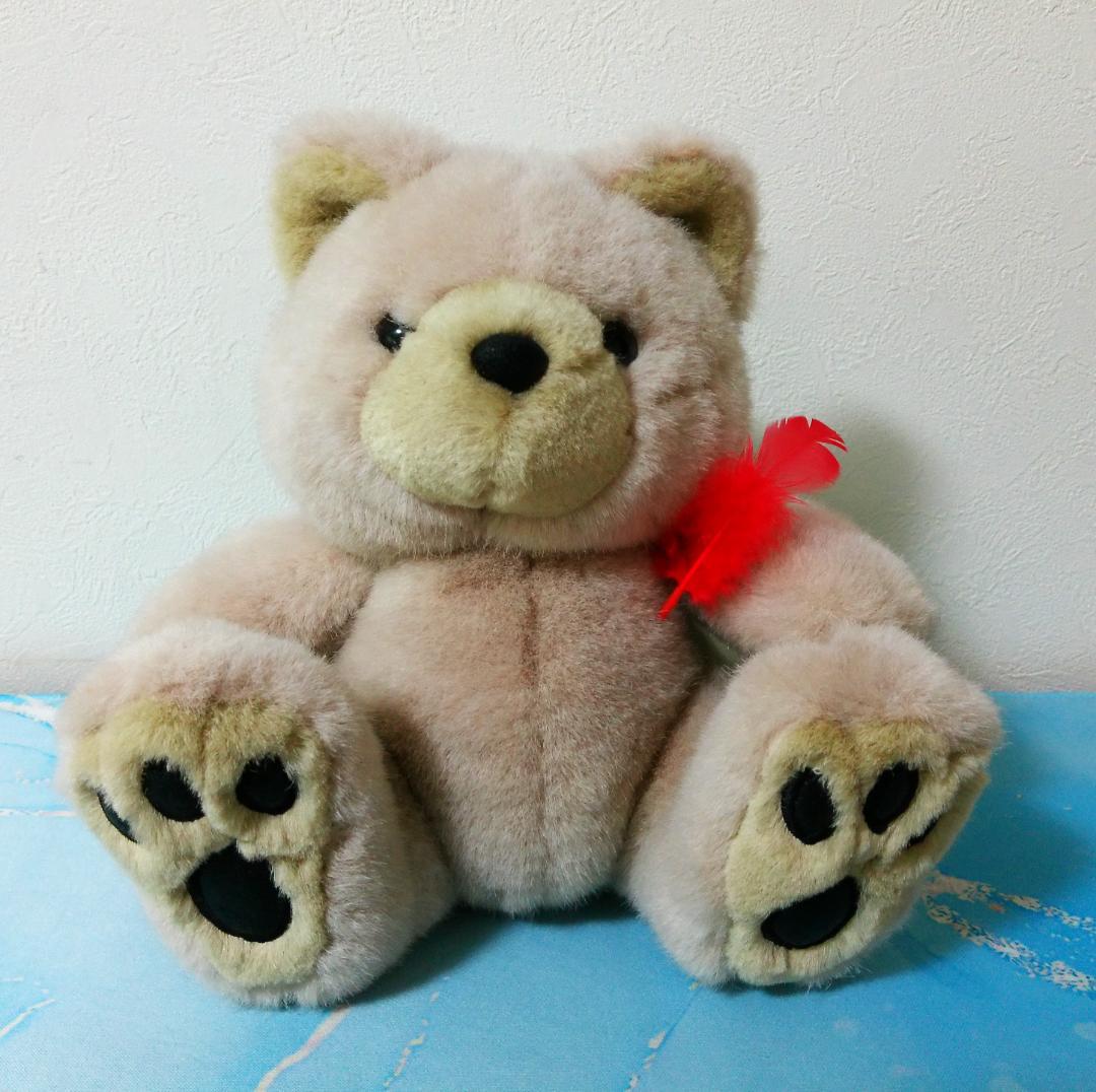 CHOSUN  INTERNATIONAL 　くま　ぬいぐるみ　当時品 くま ぬいぐるみ｜マフラーくまちゃん くま 茶色(特大)|くまぬいぐるみ