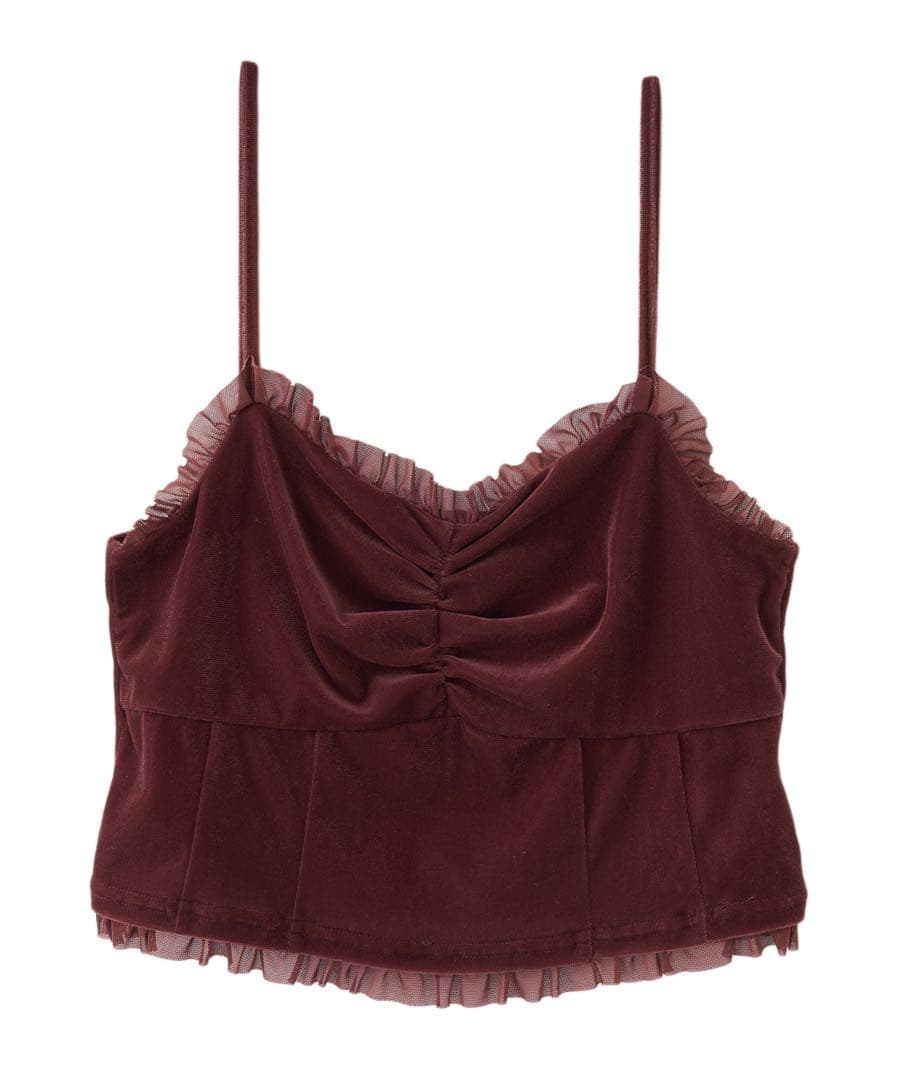 【新品未使用】ココディール ベロアビスチェキャミソール