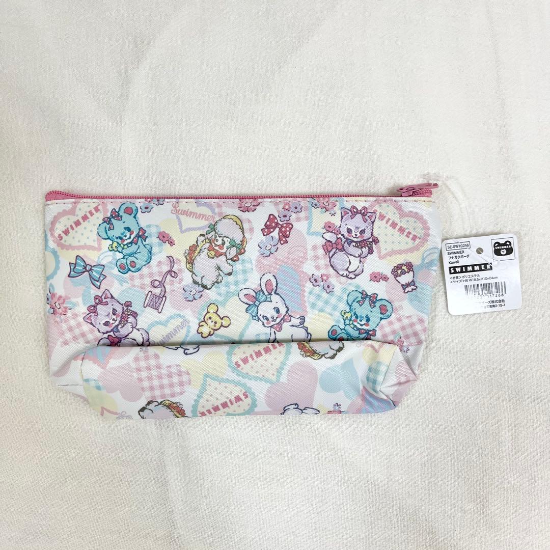 新品】swimmer スイマー フナガタポーチ クリアスリムペンケース