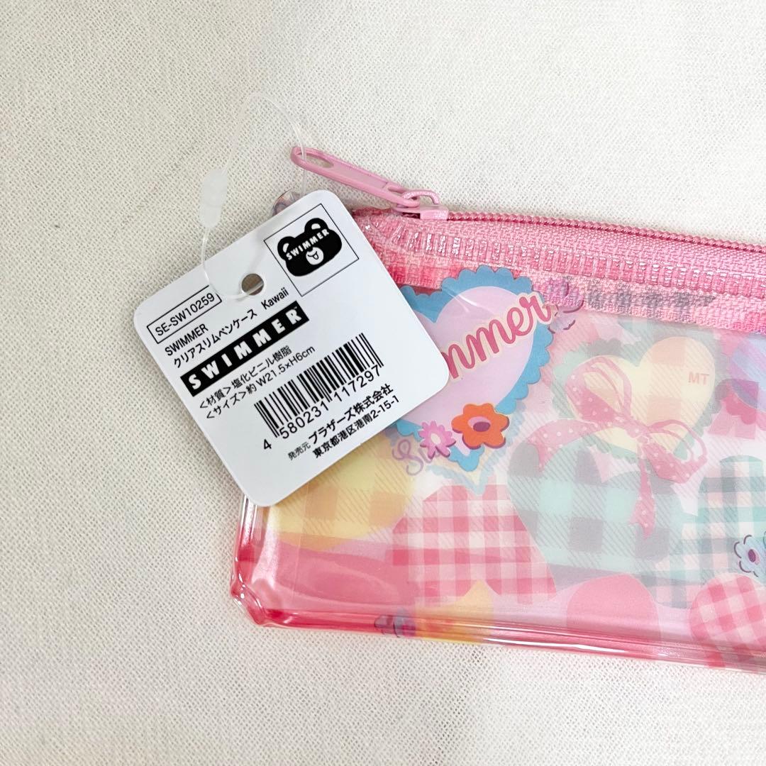 新品】swimmer スイマー フナガタポーチ クリアスリムペンケース