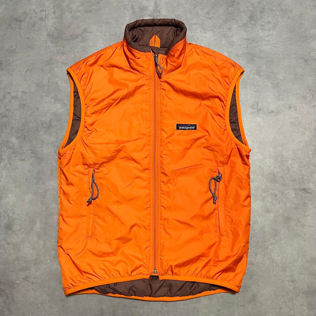 00's patagonia パタゴニア パフボールベスト オレンジ 刺繍ロゴ