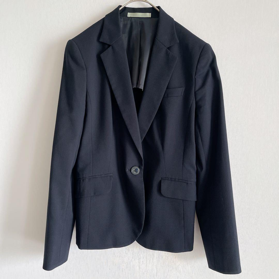 LES MUES ビジネスパンツスーツ セットアップ ダークネイビー洗える9号