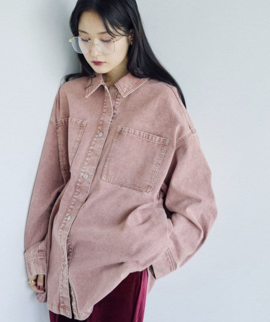 【今季★人気完売】レプシィム フリンジパッチ／BIGデニムシャツ