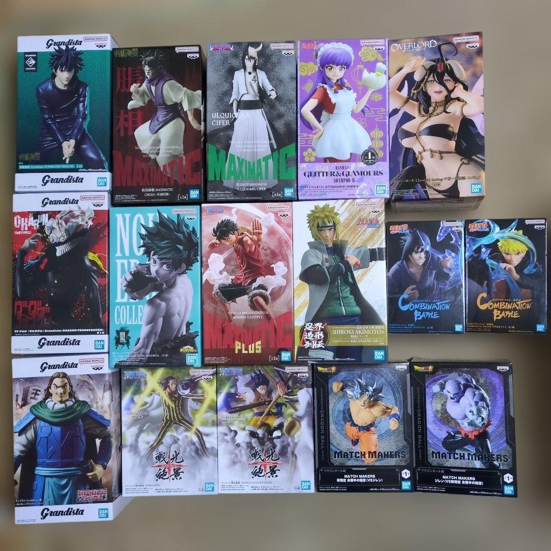 最新プライズフィギュア まとめ売り 16体 NARUTO ワンピース 呪術廻戦