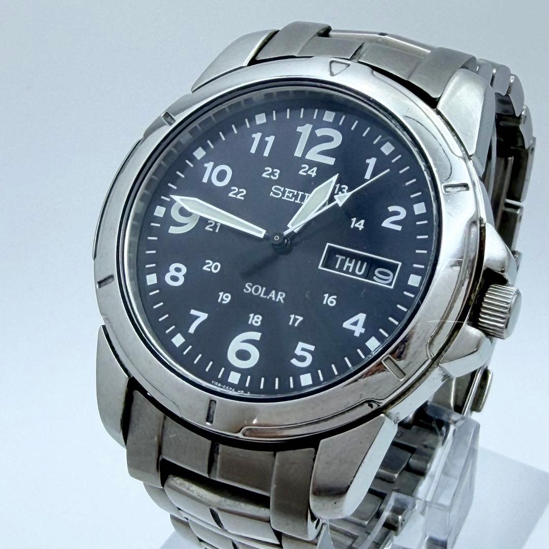 【稼働】 セイコー 腕時計 ソーラー デイデイト V158-0AD0