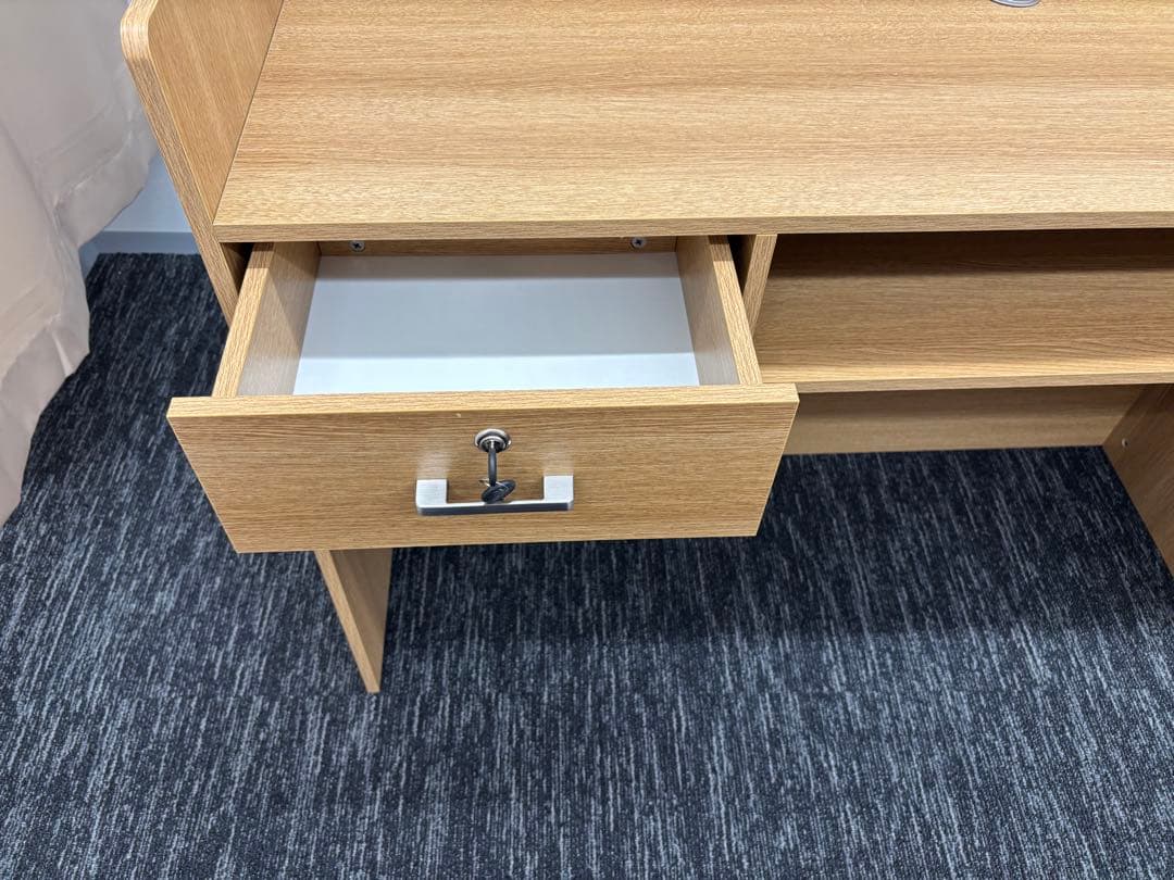 ナチュラルウッド 受付カウンター 引き出し付き