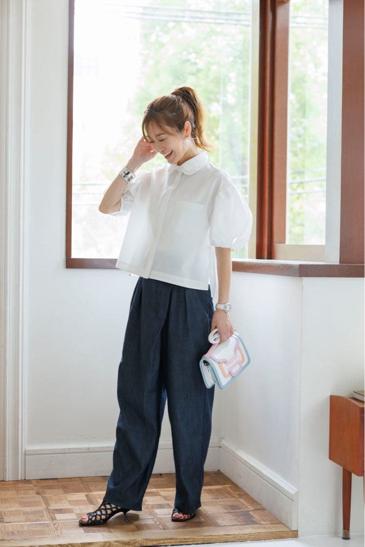 Anplegant ラップデニム　36 ダークブルー SHIPS any（シップス エニィ）の「SHIPS any:〈洗濯機可能〉タック