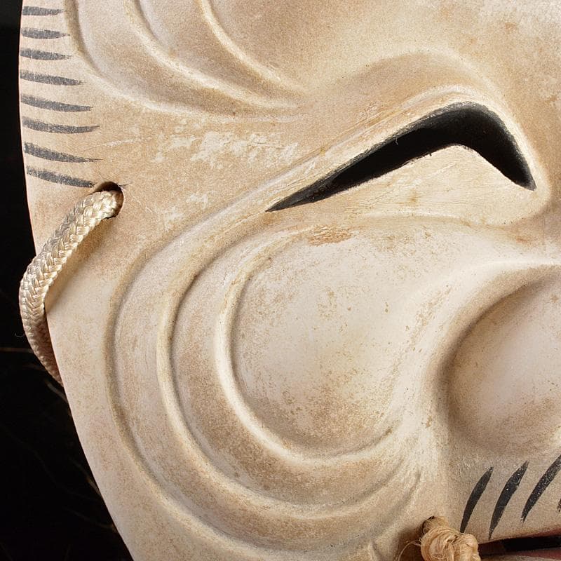 能面 能楽 雅楽 本山道子作 木彫 翁面 面袋付 共箱 M R5355 - メルカリ