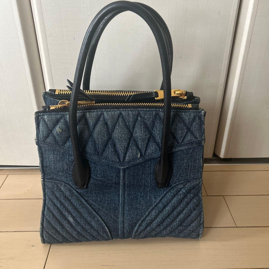 miumiu バイカー バッグ デニム - メルカリ